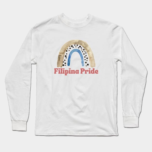 Filipina Pride Pinay rainbow Long Sleeve T-Shirt by CatheBelan